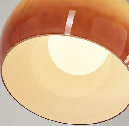 Sunset Yellow Glass Fishing Floor Lamp Living Room Decorative Lamp