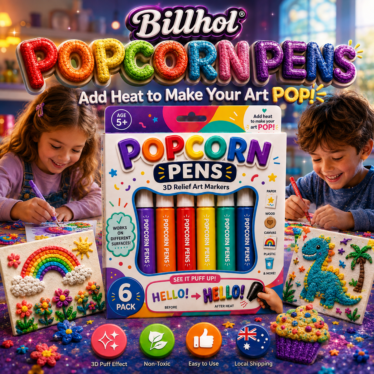 Save 50% by ordering today丨𝐁i𝐥𝐥𝐡𝐨𝐥® 🎁3D Relief Art Pen – Turn Flat Drawings Into Touchable 3D Art
