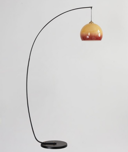 Sunset Yellow Glass Fishing Floor Lamp Living Room Decorative Lamp