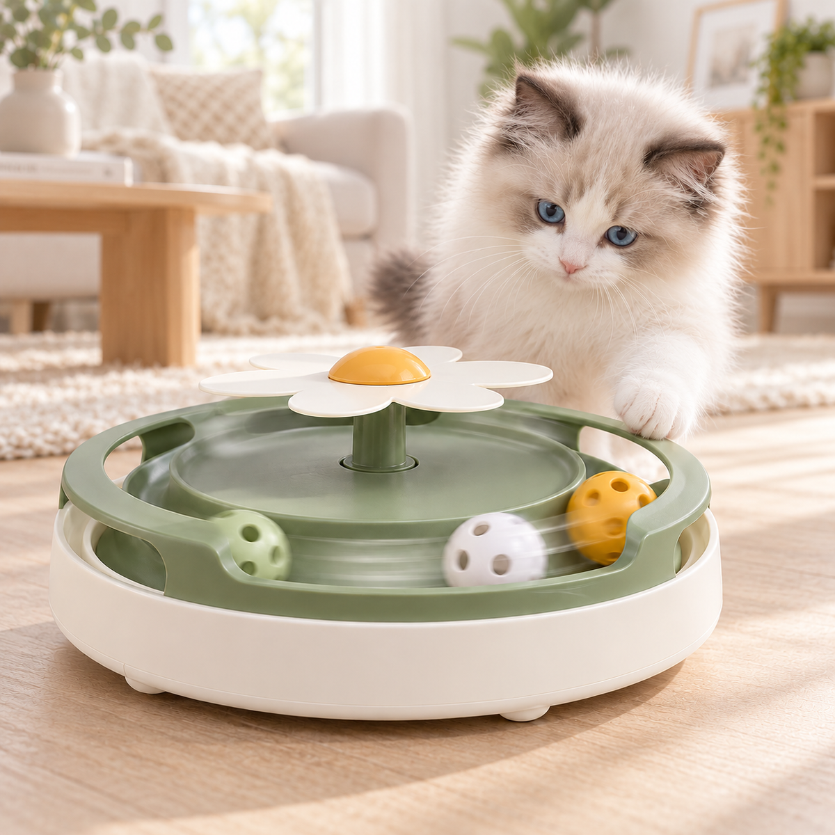 2 in 1 Cat Turntable Toy
